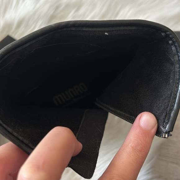 Munro “Perfect Fit” Zip-down American Black Boots (8N) - Picture 8 of 8